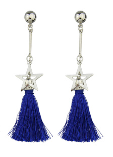 Frange Dangle boucles d’oreilles bleu alliage étoiles Drop boucles d’oreilles