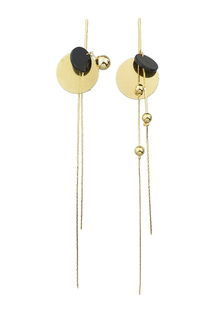 Dangle or boucles d’oreilles métal détail longue boucle d’oreille