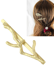 Épingle à cheveux or branche découpe Accessoires cheveux métal