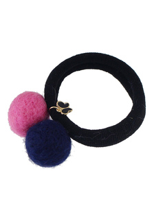 Accessoires pour cheveux cheveux élastique noir cravate Pom Poms