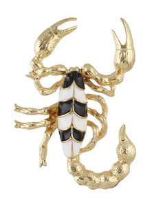 Scorpion Noir broche en relief alliage motif Animal Brooches