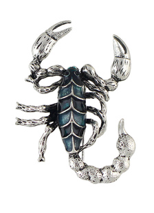 Alliage noir Scorpion broche pour femmes