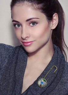 Silver Bird impression broches alliage Simple broche