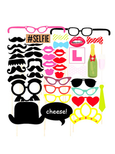 Photo Party Props Multicolor Selfie photomaton