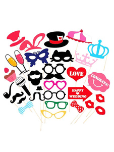 Photo de mariage accessoires accessoires Party stand papier multicolore dans 31 Pcs