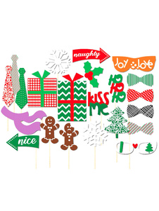 Accessoires de Photo de Noël vert 20 Pcs photomaton de mariage