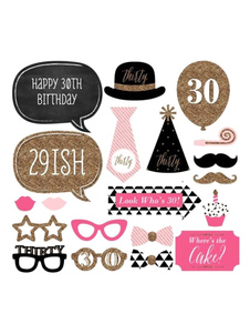 Anniversaire Photo Booth Multicolor papier 30 ans vieille Photo accessoires