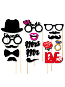 Photo de mariage accessoires accessoires stand papier multicolore dans 16 Pcs