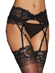 Lingerie dentelle jarretière ceintures Sexy jarretière noir ceinture pour femmes