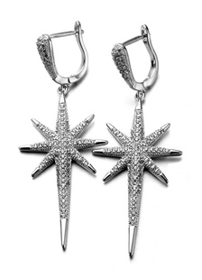 Strass boucle d’oreille féminin de boucles d’oreilles goutte argent