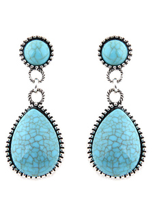Blue Drop boucles d’oreilles Boho percé Dangle boucles d’oreilles pour les femmes