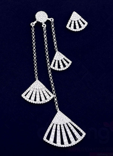 Duster géométrique boucles d’oreilles Drop boucles d’oreilles féminines argent