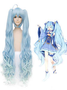 Carnevale Neve Vocaloid Miku Hatsune Miku Cosplay parrucca Carne