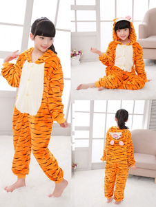 Costume Carnevale Giallo animale Onesie pigiameria Tigger Kiguru