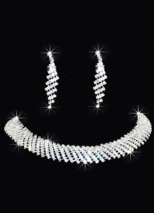 Ensemblede bijoux de mariage ou soirée avec rhinestone