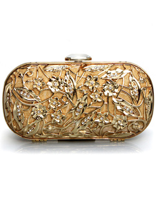 Pochette de soirée sculptée de fleur