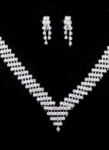 Ensemblede bijoux creusé avec rhinestone