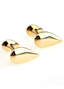 Bouton de manchette or en forme goutte d'eau