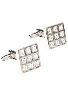 Bouton de manchette superbe forme carrée