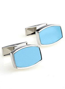 Bouton de manchette bleu