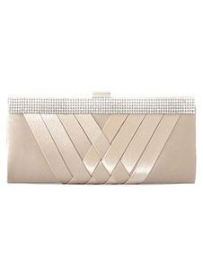 Pochette en soie à chaîne avec strass