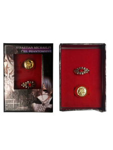 Jeu d'anneaux manga alliage doré Black Butler