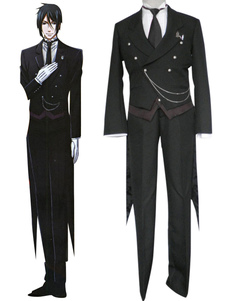 Toussaint Cosplay Costume de Sebastian Michaelis Butler noir