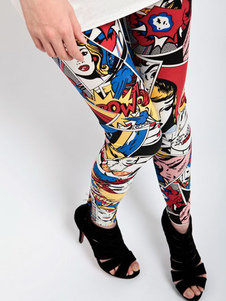 Caleçon féminin en coton multicolore imprimé caricatural