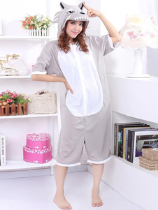 Costume de Kigurumi Gris en Coton Motif Loup