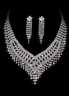 Ensemblede bijoux pour la mariée en rhinestone