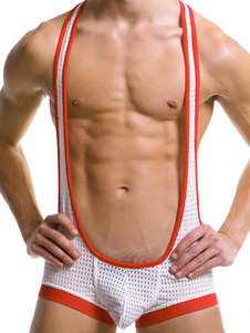 Boxer moulant à bretelles en lycra color-block avec maille