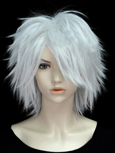 Perruque parfaite courte blanche personnalisée