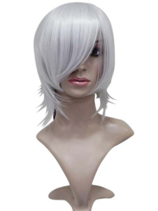 Perruque belle courte blanche élégante