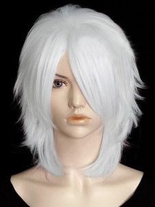 Unique perruque courte blanche élégante