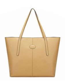 Traditional Double Handle Cowhide Woman's Tote Bag