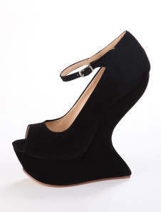 Chaussures à talon original noires en terry