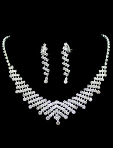 Ensemble de bijoux de mariage avec rhinestone