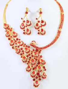 Ensemble de bijoux de mariage en forme paon unicolore