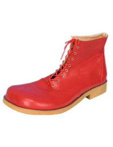 Chaussures à lacets rouge en PU