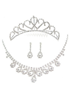 Ensemblede bijoux nuptial design de gouttes de rhinestone