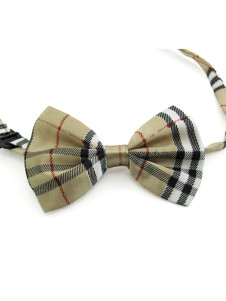 Nœud papillon polyester, à carreaux, vintage