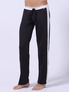 Pantalons de sport en spandex color-block avec lacets