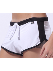 Boxer en spandex color-block avec lacet