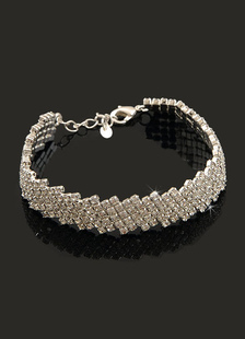 Luxury Rhinestones Alloy Bridal Wedding Bracelet