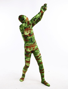 Toussaint Cosplay Costume de zentaï enveloppé à la mode unisexe en lycra spandex multicolore camoufl