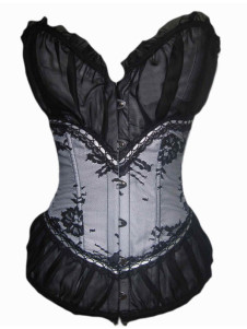 Corset sein couvrant en satin imprimé fleuri