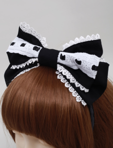 Black Cotton Stylish Lolita Headdress 