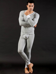 Haut thermique confortable en modal gris color-block