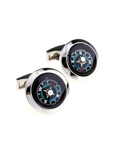 Bouton de manchette en forme de boussole