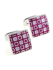 Bouton de manchette violet artistique